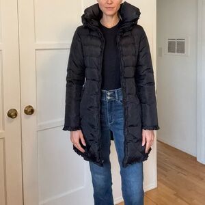 Via Spiga Black Puffer Women’s Coat